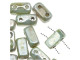 CzechMates Glass 2-Hole Rectangle Brick Beads 6x3mm - Opaque Ultra Luster Green