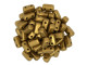 CzechMates Glass 3x6mm Matte Metallic Goldenrod 2-Hole Brick Bead (50pc Strand)