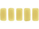 CzechMates Glass 3 x 6mm Sueded Gold Opaque Lt Beige 2-Hole Brick Bead Strand