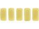 CzechMates Glass 3 x 6mm Sueded Gold Opaque Lt Beige 2-Hole Brick Bead Strand