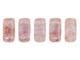 CzechMates Glass 3 x 6mm Luster Transparent Topaz/Pink 2-Hole Brick Bead Strand