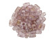 CzechMates Glass 3 x 6mm Luster Transparent Topaz/Pink 2-Hole Brick Bead Strand