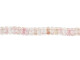 CzechMates Glass 3 x 6mm Luster Transparent Topaz/Pink 2-Hole Brick Bead Strand