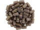 CzechMates Glass 3 x 6mm Matte Rosaline Luster Ashen Gray 2-Hole Brick Bead Strand