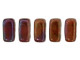 CzechMates Glass 3 x 6mm Siam Ruby Bronze Vega 2-Hole Brick Bead Strand
