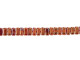 CzechMates Glass 3 x 6mm Siam Ruby Bronze Vega 2-Hole Brick Bead Strand