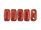 CzechMates Glass 3 x 6mm ColorTrends Saturated Metallic Cherry Tomato 2-Hole Brick Bead Strand