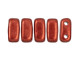 CzechMates Glass 3 x 6mm ColorTrends Saturated Metallic Cherry Tomato 2-Hole Brick Bead Strand