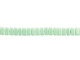 CzechMates Glass 3 x 6mm Sueded Gold Opaque Pale Turquoise 2-Hole Brick Bead Strand