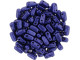 CzechMates Glass 3 x 6mm ColorTrends Saturated Metallic Ultra Violet 2-Hole Brick Bead Strand