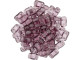 CzechMates Glass 3 x 6mm ColorTrends Transparent Dusty Cedar 2-Hole Brick Bead Strand