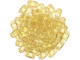 CzechMates Glass 3 x 6mm ColorTrends Transparent Spicy Mustard 2-Hole Brick Bead Strand