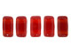 CzechMates Glass 3 x 6mm Siam Ruby 2-Hole Brick Bead Strand