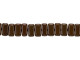 CzechMates Glass 3x6mm Chocolate Brown 2-Hole Brick Bead (50pc Strand)