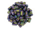 CzechMates Glass 2-Hole Rectangle Brick Beads 6x3mm - Purple Iris