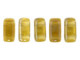 CzechMates Glass 3 x 6mm Twilight Topaz 2-Hole Brick Bead Strand