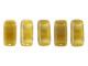 CzechMates Glass 3 x 6mm Twilight Topaz 2-Hole Brick Bead Strand
