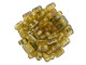 CzechMates Glass 3 x 6mm Twilight Topaz 2-Hole Brick Bead Strand