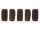 CzechMates Glass 3 x 6mm Chocolate Brown Matte Bronze Vega 2-Hole Brick Bead Strand