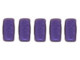 CzechMates Glass, 2-Hole Rectangle Brick Beads 6x3mm, Metallic Purple Suede