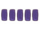 CzechMates Glass, 2-Hole Rectangle Brick Beads 6x3mm, Metallic Purple Suede