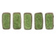 CzechMates Glass, 2-Hole Rectangle Brick Beads 6x3mm, Olive Mauve Polychrome