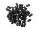 CzechMates Glass 2-Hole Rectangle Brick Beads 6x3mm - Matte Jet