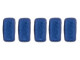 CzechMates Glass, 2-Hole Rectangle Brick Beads 6x3mm, Metallic Blue Suede