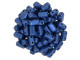 CzechMates Glass, 2-Hole Rectangle Brick Beads 6x3mm, Metallic Blue Suede