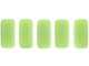 CzechMates Glass 3 x 6mm Sueded Gold Honeydew 2-Hole Brick Bead Strand