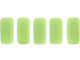 CzechMates Glass 3 x 6mm Sueded Gold Honeydew 2-Hole Brick Bead Strand