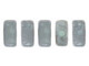 CzechMates Glass 3 x 6mm Matte Opaque Pale Turquoise Moon Dust 2-Hole Brick Bead Strand