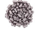 CzechMates Glass 3 x 6mm ColorTrends Saturated Metallic Almost Mauve 2-Hole Brick Bead Strand