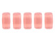 CzechMates Glass 3 x 6mm Milky Pink 2-Hole Brick Bead Strand