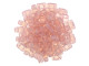 CzechMates Glass 3 x 6mm Milky Pink 2-Hole Brick Bead Strand