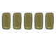 CzechMates Glass, 2-Hole Rectangle Brick Beads 6x3mm, Metallic Gold Suede