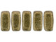 CzechMates Glass 3 x 6mm ColorTrends Saturated Metallic Emperador 2-Hole Brick Bead Strand
