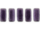 CzechMates Glass 3 x 6mm ColorTrends Saturated Metallic Tawny Port 2-Hole Brick Bead Strand