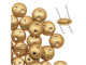 CzechMates Glass 2-Hole Round Flat Lentil Beads 6mm - Matte Metallic Flax