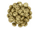 CzechMates Glass 2-Hole Round Flat Lentil Beads 6mm - Matte Metallic Flax