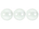 CzechMates Glass 6mm Pearl Coat Snow 2-Hole Lentil Bead Strand