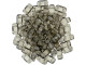 CzechMates Glass 3 x 6mm ColorTrends Transparent Sharkskin 2-Hole Brick Bead Strand