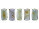 CzechMates Glass 2-Hole Rectangle Brick Beads 6x3mm - Opaque Green Luster