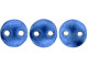 CzechMates Glass 6mm ColorTrends Saturated Metallic Navy Peony 2-Hole Lentil Bead Strand
