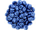 CzechMates Glass 6mm ColorTrends Saturated Metallic Navy Peony 2-Hole Lentil Bead Strand