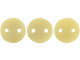 CzechMates Glass 6mm Sueded Gold Opaque Beige 2-Hole Lentil Bead Strand