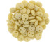 CzechMates Glass 6mm Sueded Gold Opaque Beige 2-Hole Lentil Bead Strand