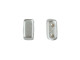 CzechMates Glass 3 x 6mm Pearl Coat Silver 2-Hole Brick Bead Strand