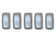 CzechMates Glass 3 x 6mm Pearl Coat Silver 2-Hole Brick Bead Strand