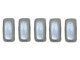 CzechMates Glass 3 x 6mm Pearl Coat Silver 2-Hole Brick Bead Strand